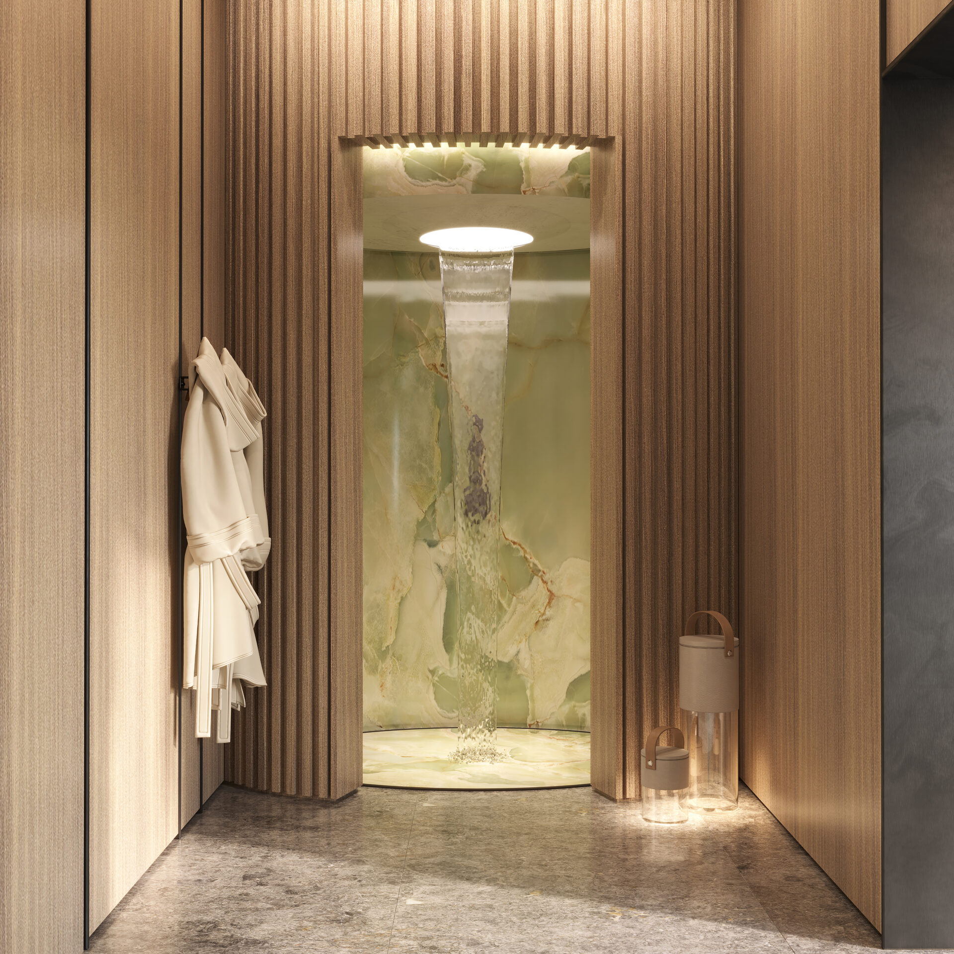 Pagani Residences developer rendering: Spa shower room