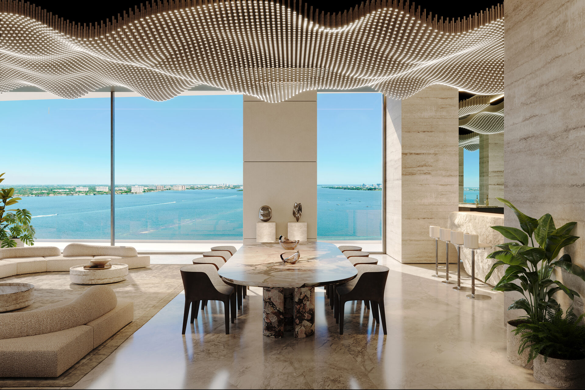 Pagani Residences developer rendering: Shared lounge and dining area